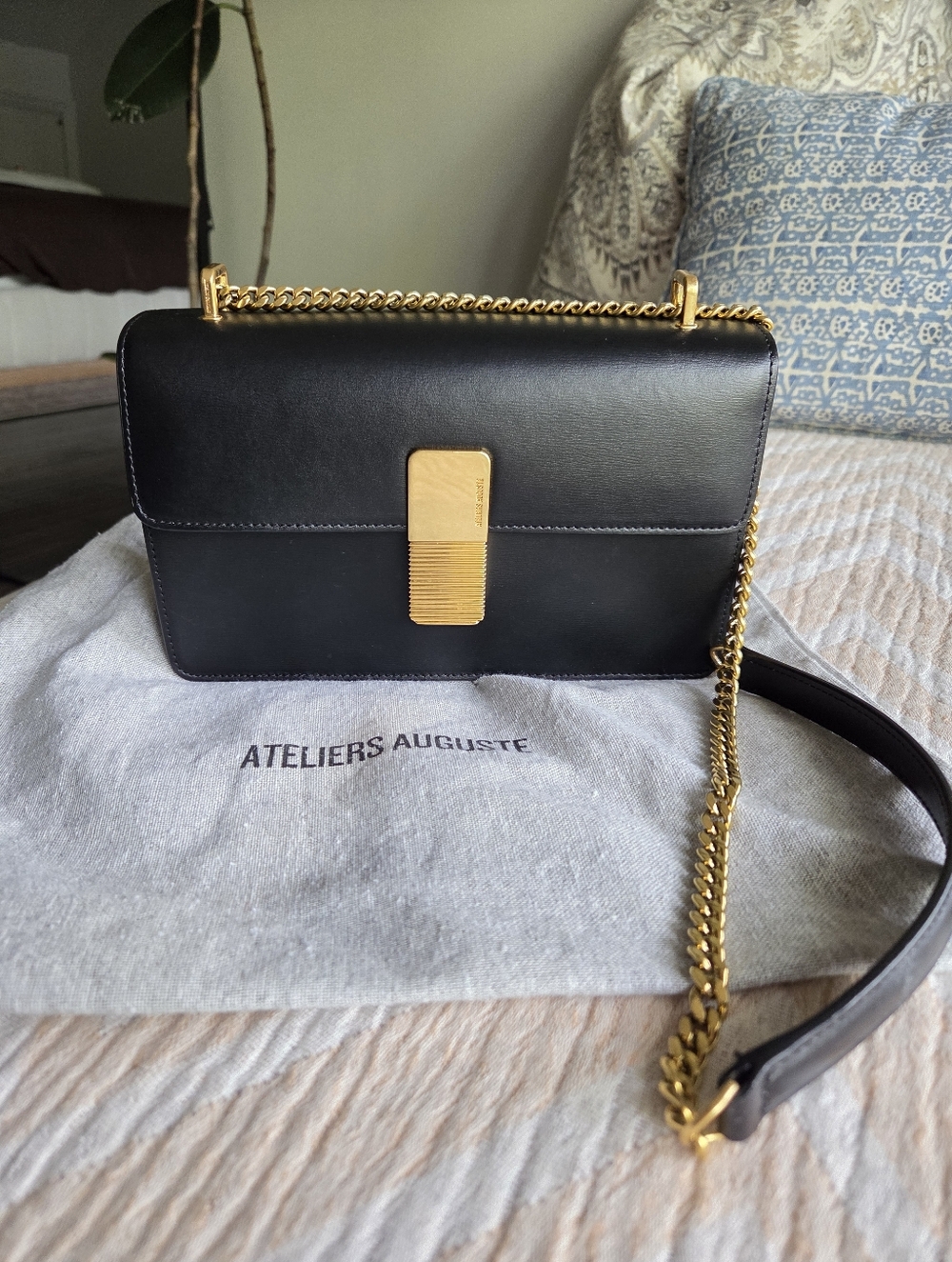 Alma Gold Edition Black Box Leather Bag | Like New